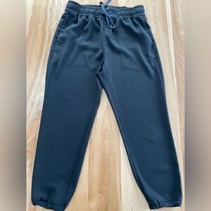 J.CREW Jogger Pants Womens Size 8 Black Pull On Drawstring Pockets